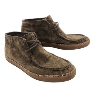 AUTHENTIC UGG Bayonne Chukka Boots Brown Mens Size 9.5 Loafers Shoes Sherpa